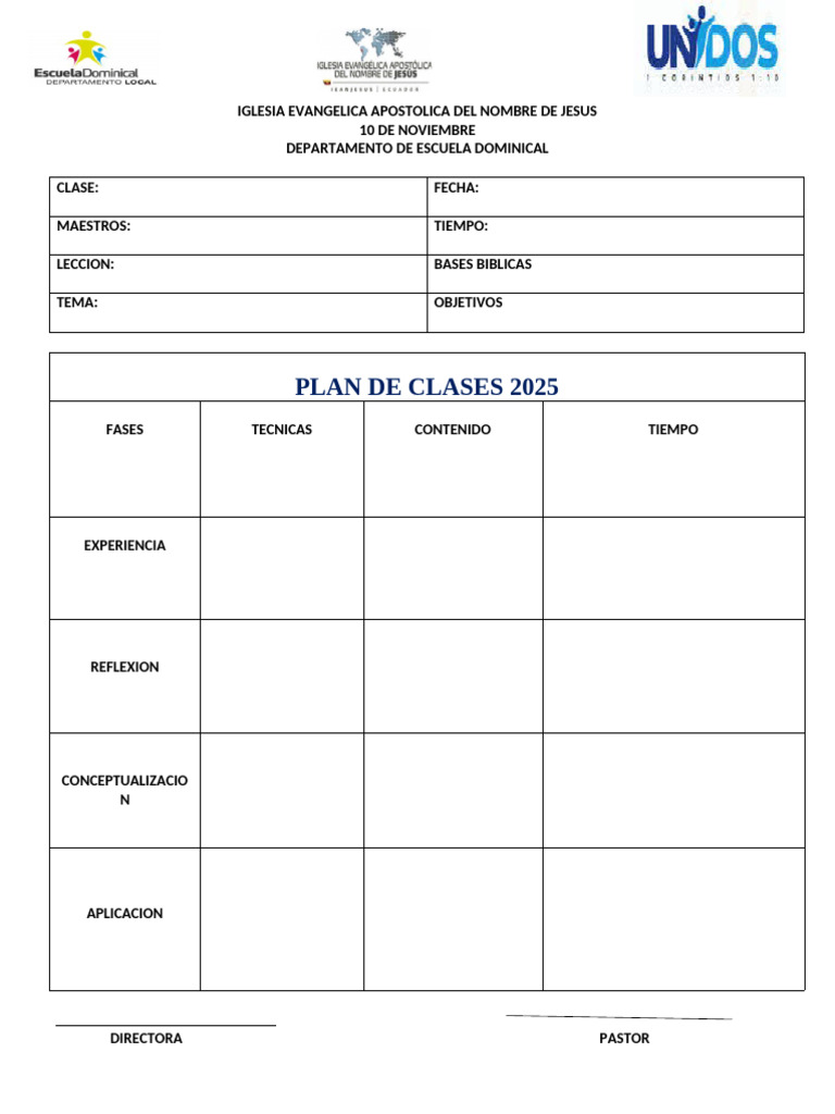 Plan de Clases 2025 Ded | PDF