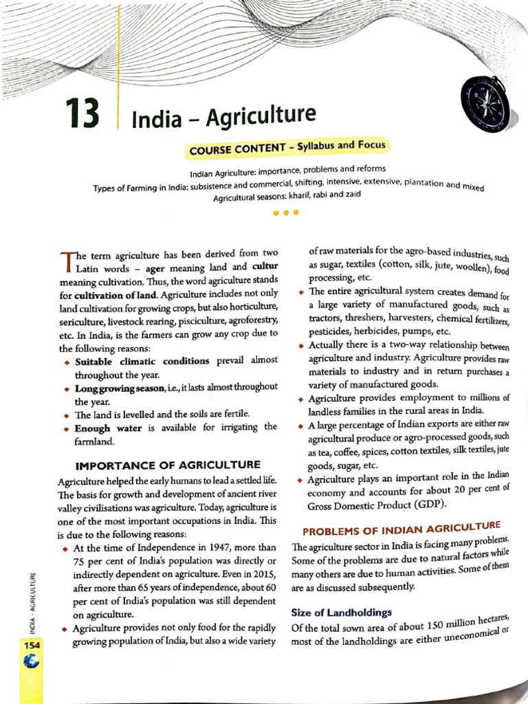 Indian Agriculture: Importance and Challenges | PDF | Agriculture ...