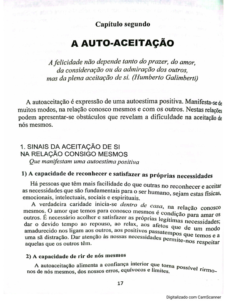 O Autoconhecimento - Cap. 2 e 3 | PDF