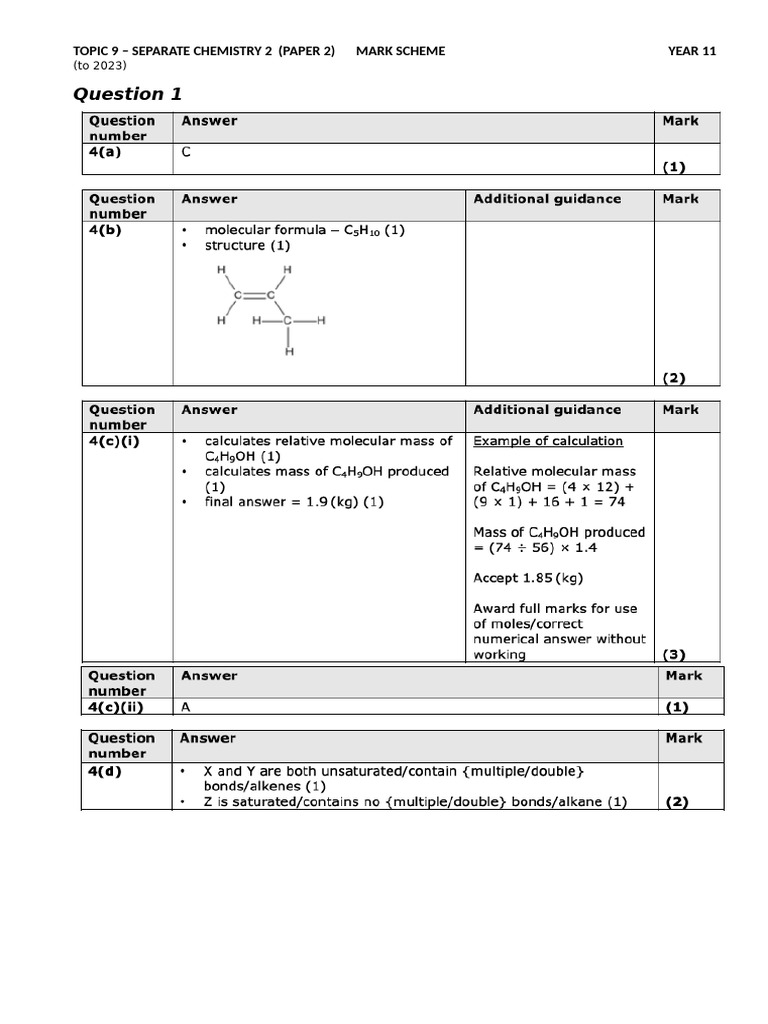 year-11-chemistry-2-mark-scheme-pdf