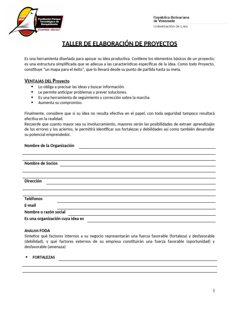 Taller para Elaborar Proyectos Exitosos | PDF | Marketing | Sector privado