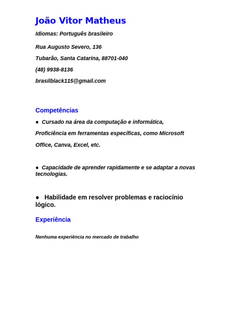 Ensino Médio Incompleto e Habilidades Técnicas | PDF