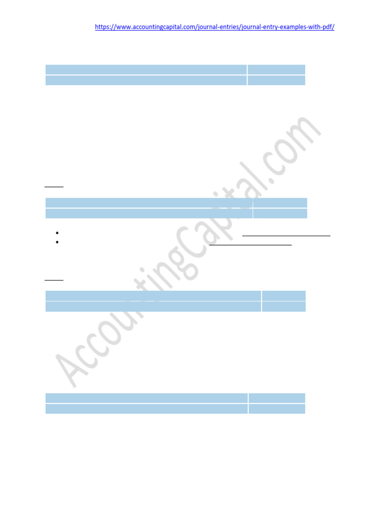 Journal Entries for Capital and Drawings | PDF | Debits And Credits ...