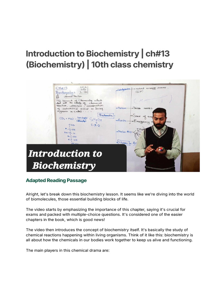 Assignment 2 | PDF | Biochemistry | Chemistry