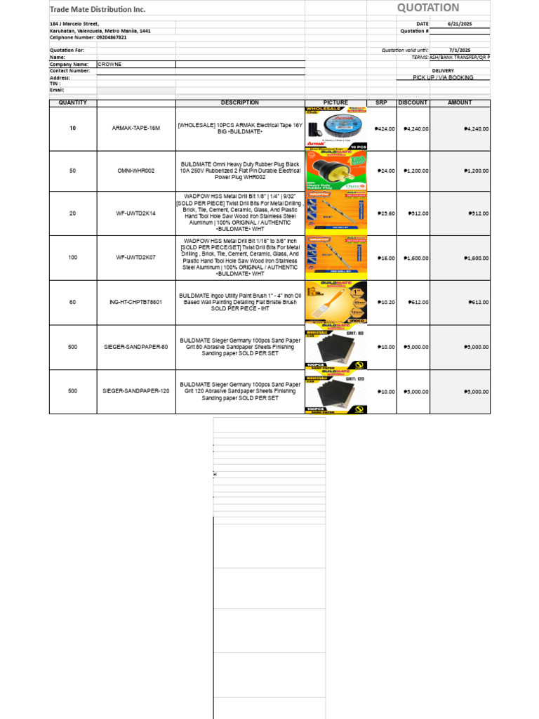 Buildmate Quotation Crowne - A409ee0c 1720 4cb3 897e 8fa7643e0ad9 | PDF ...
