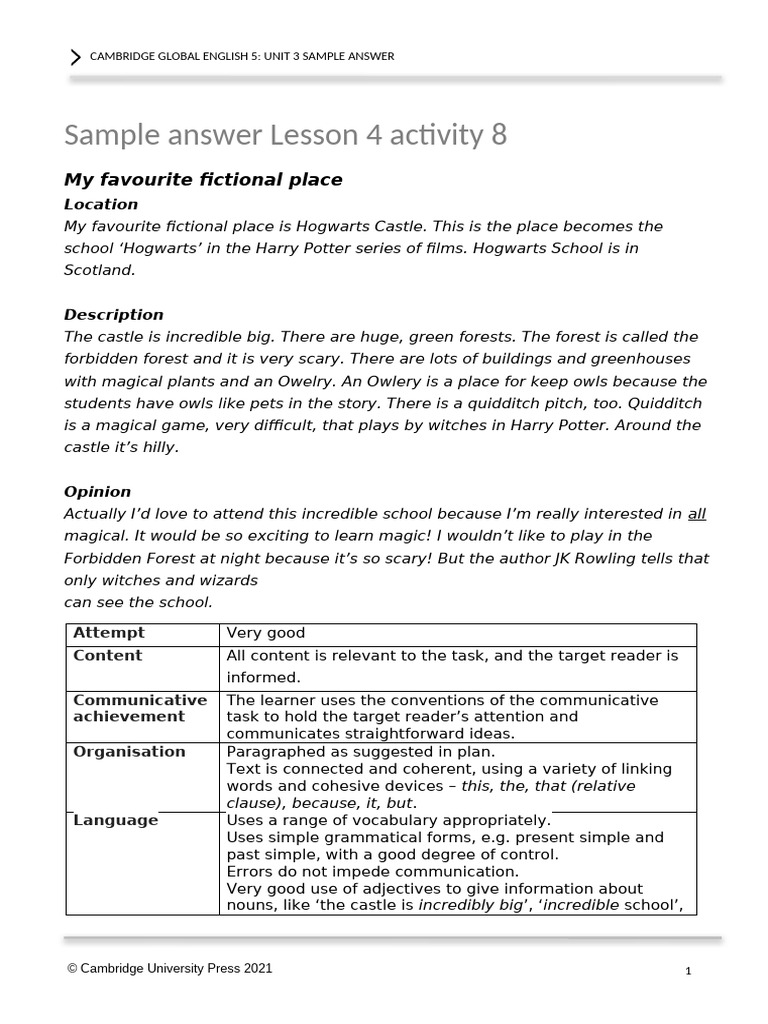 GE 5 Sample Answer Unit 3 | PDF
