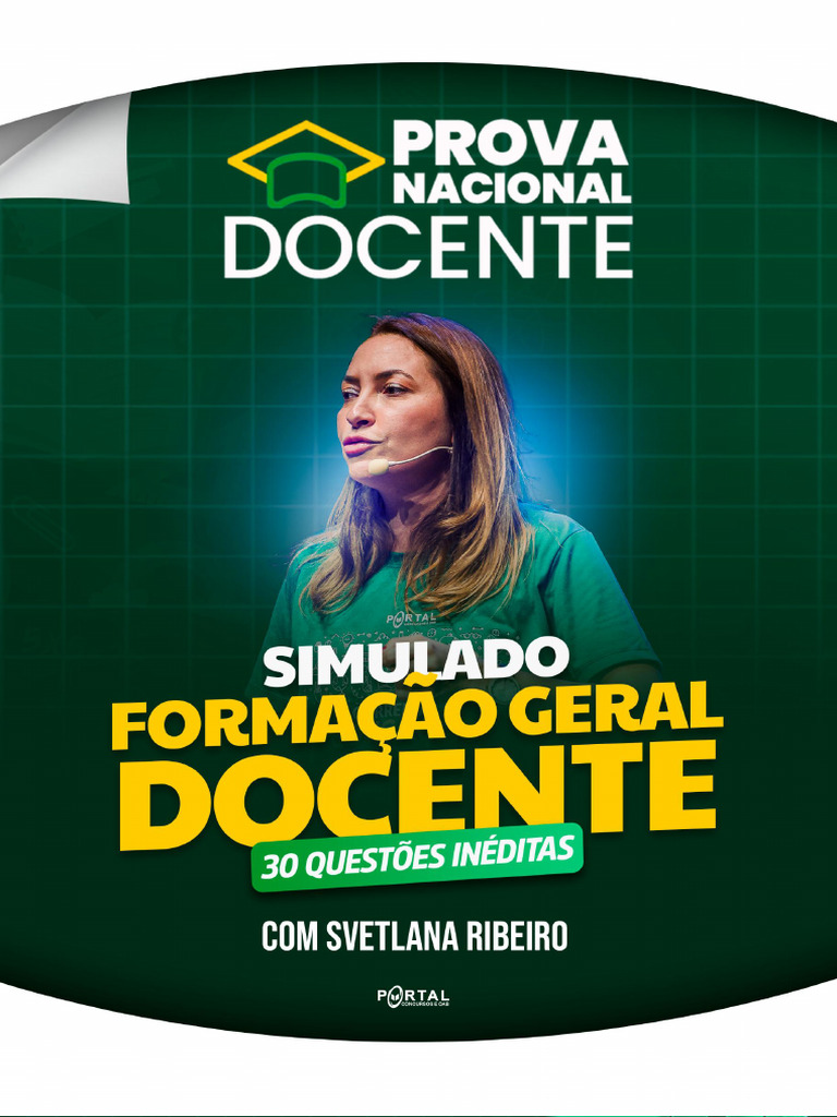 Simulado Prova Nacional Docente | PDF | Pedagogia | Pré-escola