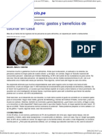 Gastos y Beneficios de Cocinar en Casa