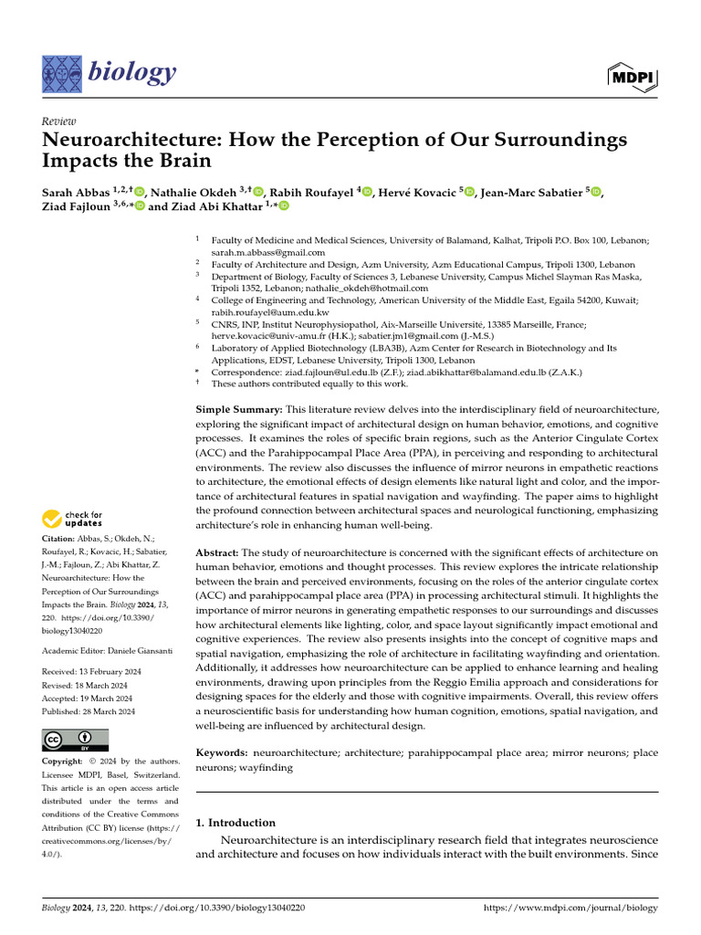 Biology 13 00220 | PDF | Perception | Visual System