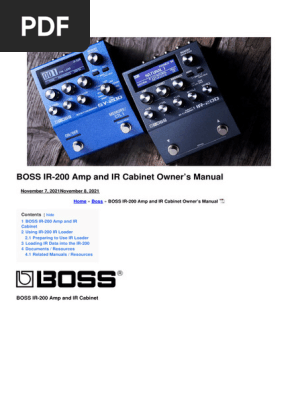 【アダプター・説明書付】BOSS IR-200 Amp & IR Cabinet アダプター・説明書付】BOSS IR-200 Amp & IR Cabinet BOSS - IR-200