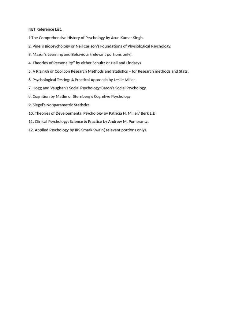 NET Reference List | PDF