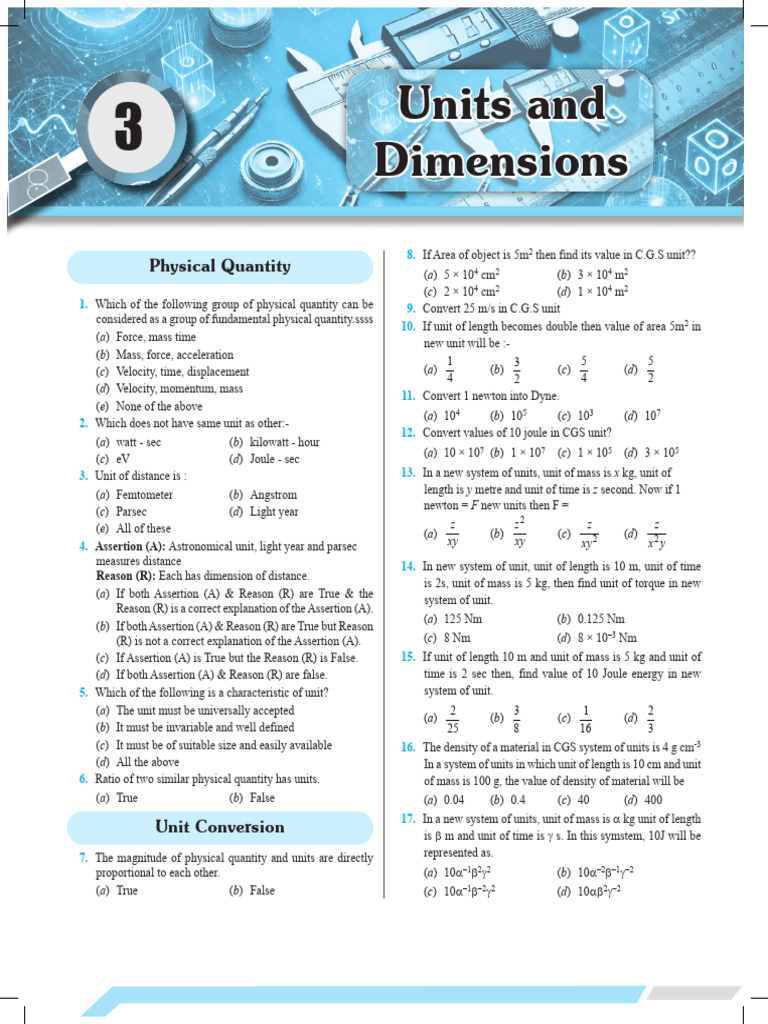 03 - Units & Measurements | PDF | Momentum | Force