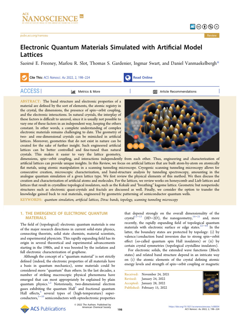 Electronic Quantum Materials Simulated With Artifi | PDF | Atomic ...