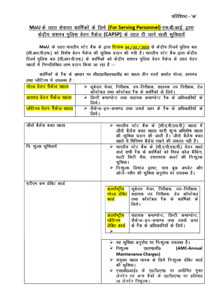 Capsp Benefits In Hindi Pdf Service Industries Financial Services