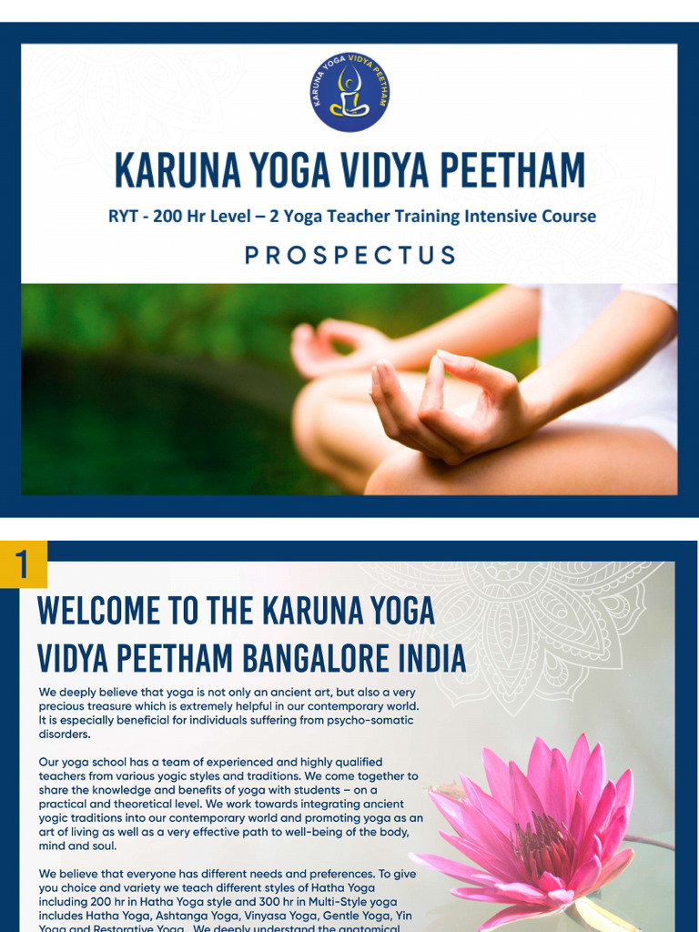 200 Hr Yoga Teacher Training in Bangalore | PDF | Asana | Skeletal Muscle