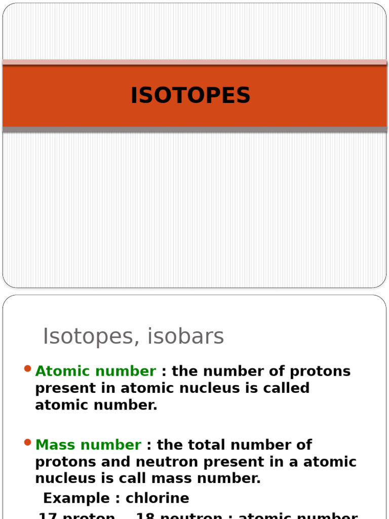 Understanding Isotopes and Their Types | PDF | Isotope | Radioactive Decay