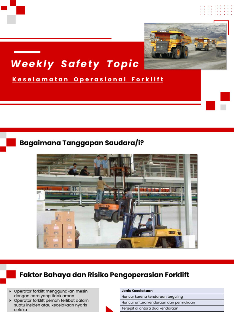 Weekly Safety Topic W2 Nov 2023 K3 Forklift | PDF