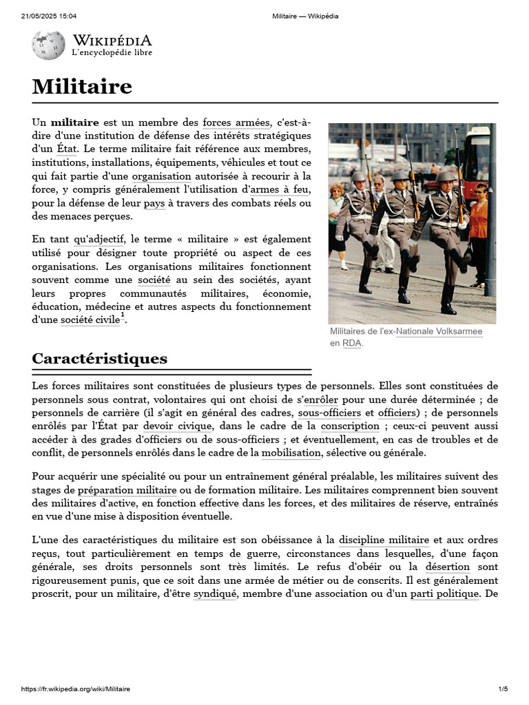 Le rôle et le coût des militaires | PDF | Science militaire | Relations ...