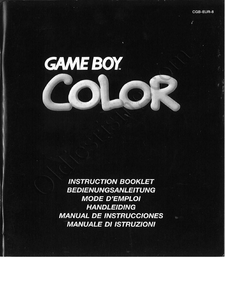 Notice Gameboy Color | PDF