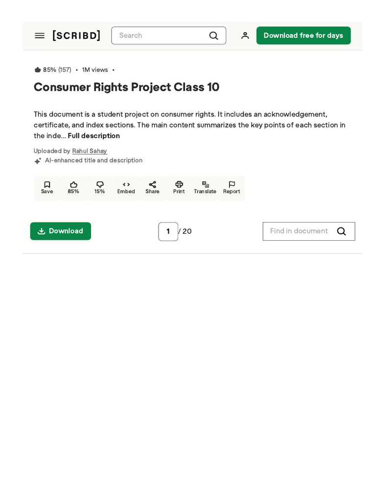 Presentation622717991consumer Rights Project Class 10 | PDF