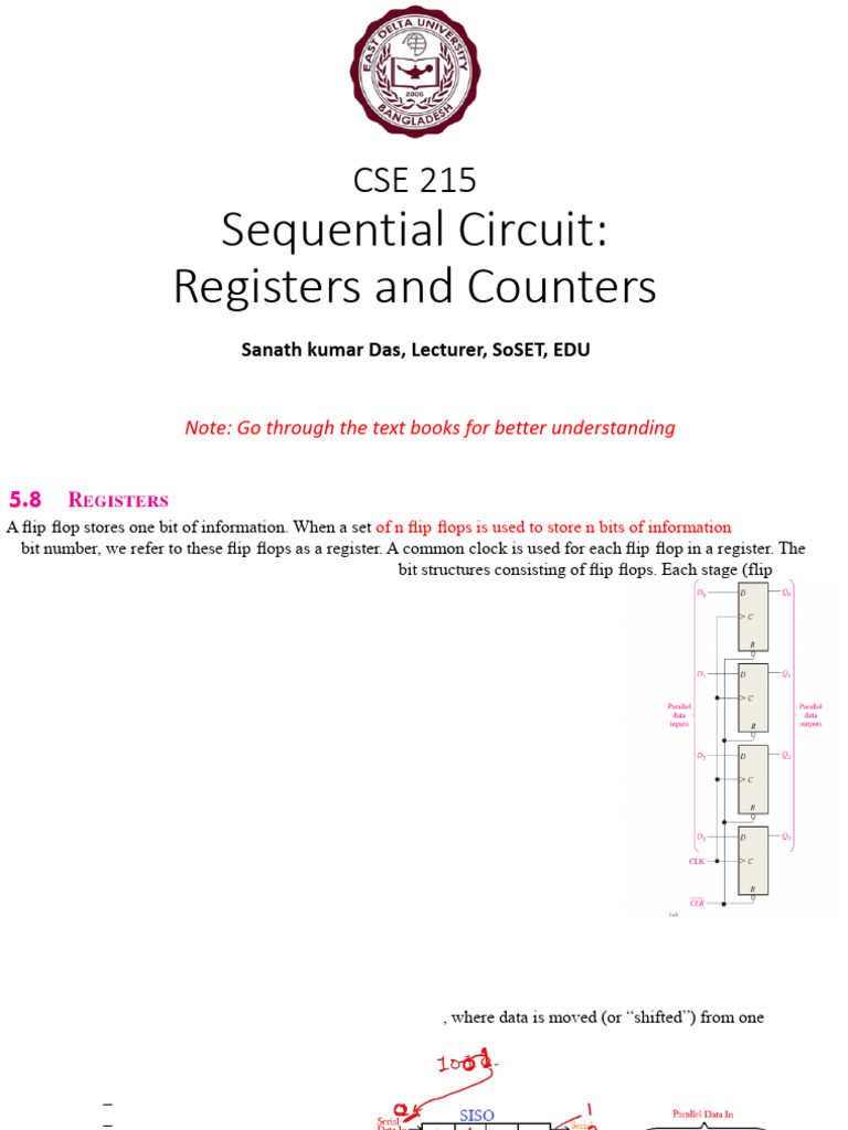Registers and Counters in Digital Circuits | PDF | Computing | Computer ...