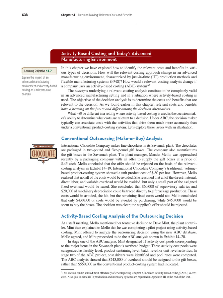 Activity-Based Costing and Today's Advanced Activity-Based Costing and ...