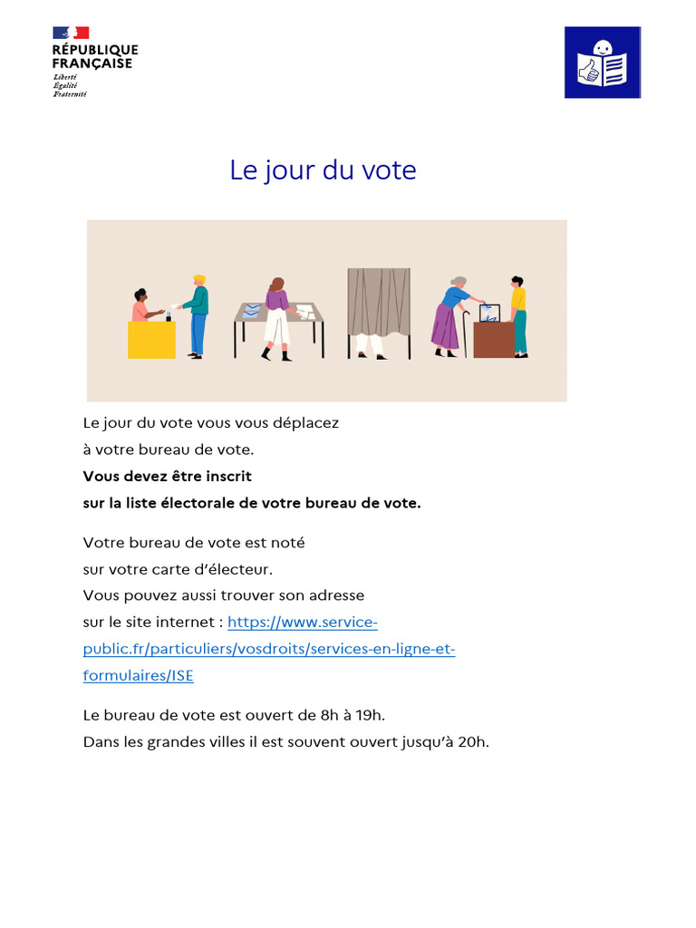 Guide du vote et bureau de vote | PDF | Vote | Gouvernement