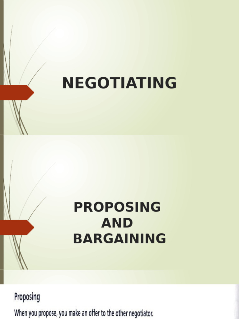 First Conditional Negotiation Phrases | PDF