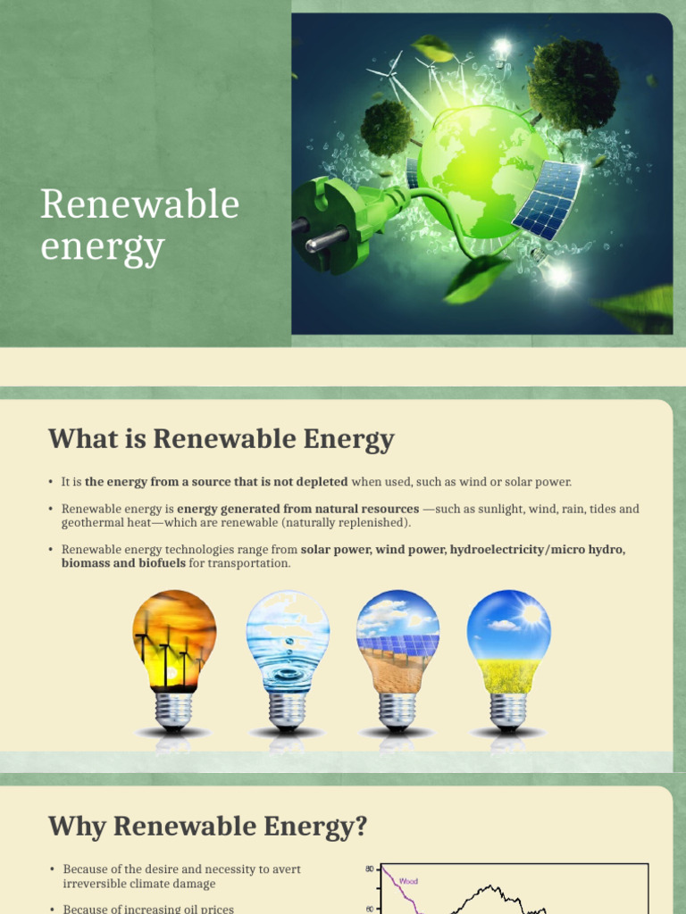 Understanding Renewable Energy Sources | PDF | Renewable Energy | Solar ...