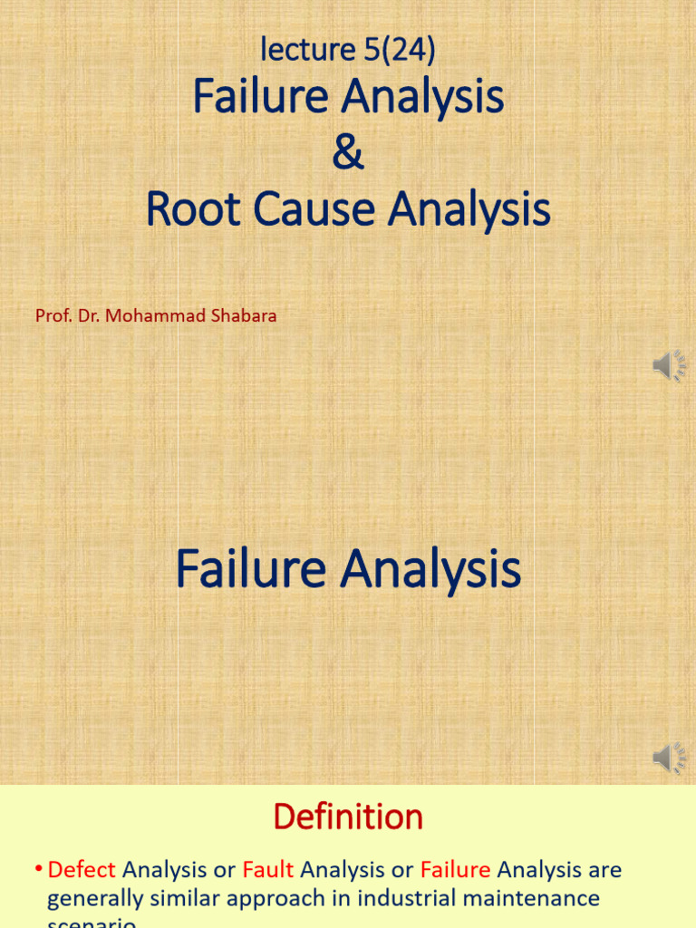 Failure and Root Cause Analysis Overview | PDF | Failure Analysis ...