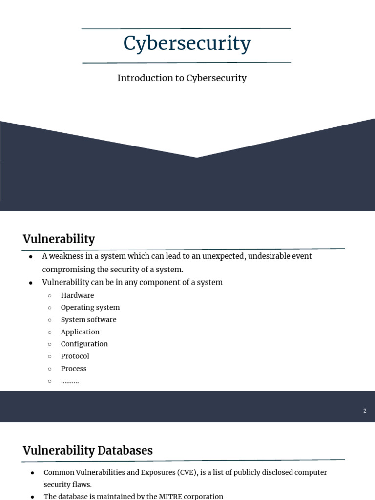 Understanding Cybersecurity Vulnerabilities | PDF | Security | Computer ...