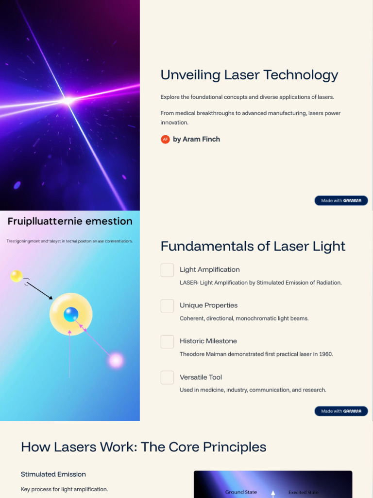 Exploring Laser Technology Applications | PDF | Laser | Physical Sciences