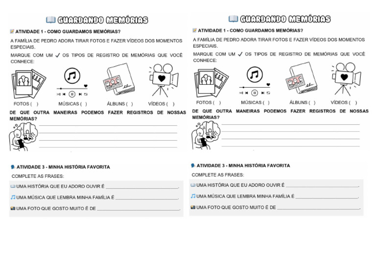 Atividade Segundo Ano, Memorias | PDF
