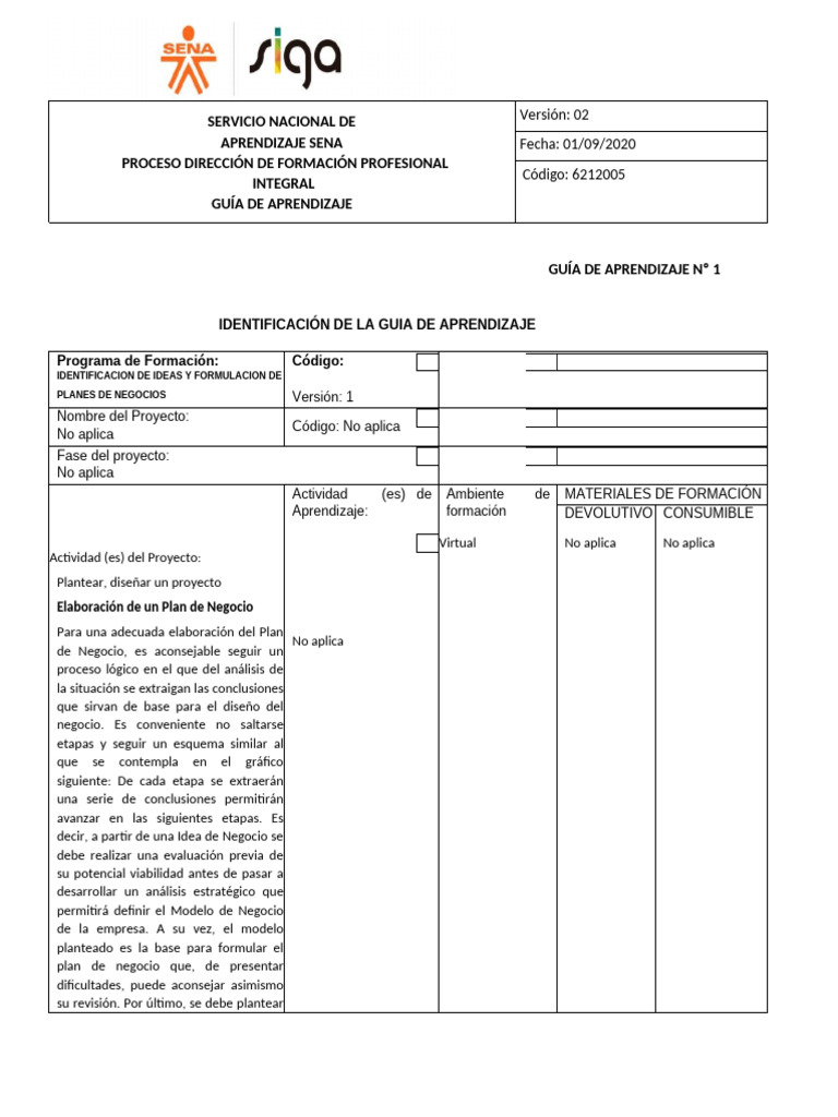 Guía para Elaborar un Plan de Negocio | PDF | Plan de negocios | Evaluación