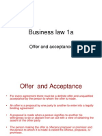 Business Law 1a: Offer and Acceptance