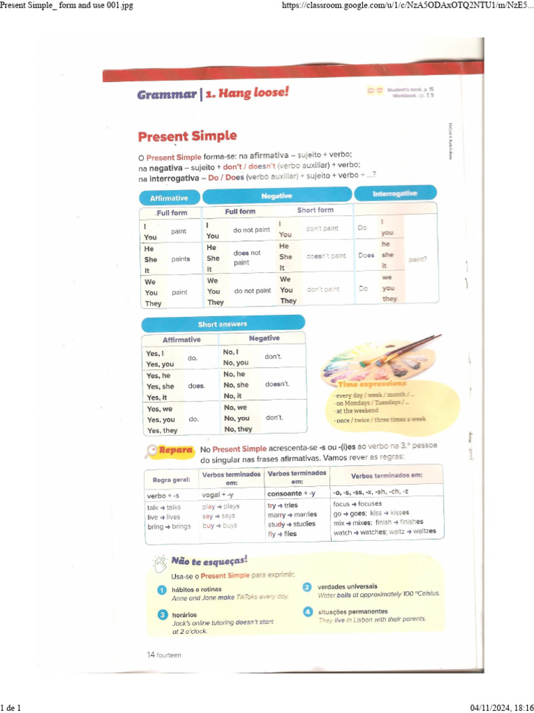 Present Simple - Form and Use 001.jpg | PDF