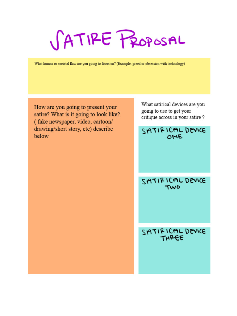 Satire Proposal | PDF