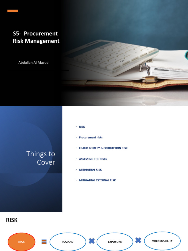 S6_Procurement Risk Management | PDF | Risk | Procurement