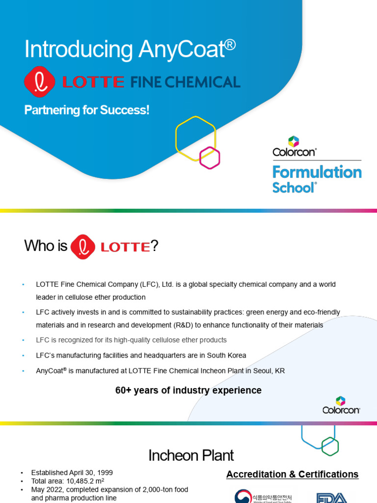 AnyCoat®: HPMC Solutions Overview | PDF | Chemistry | Materials