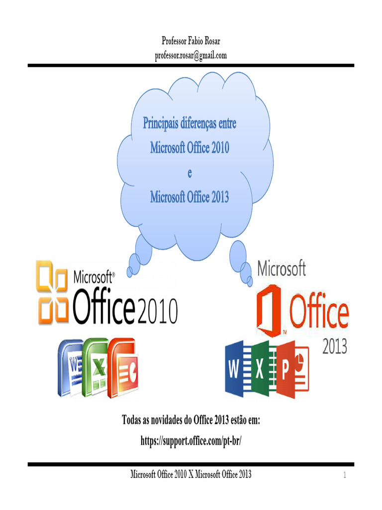 Novidades do Office 2013 vs 2010 | PDF | Microsoft Excel | Microsoft