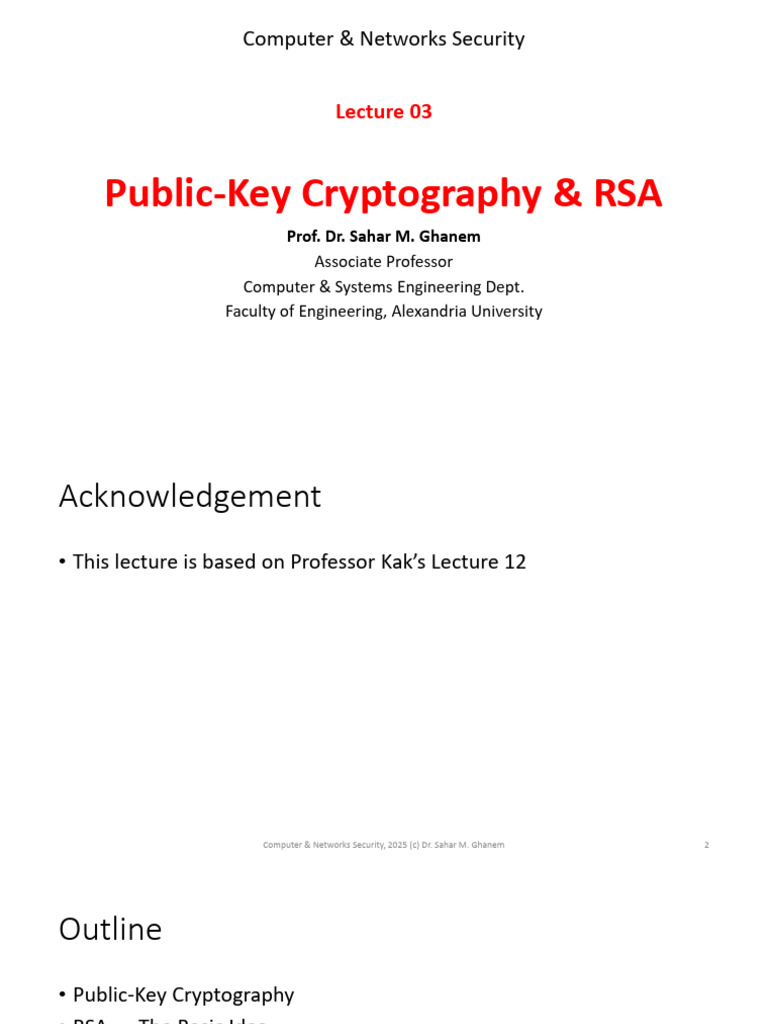 RSA Public-Key Cryptography Overview | PDF | Public Key Cryptography ...