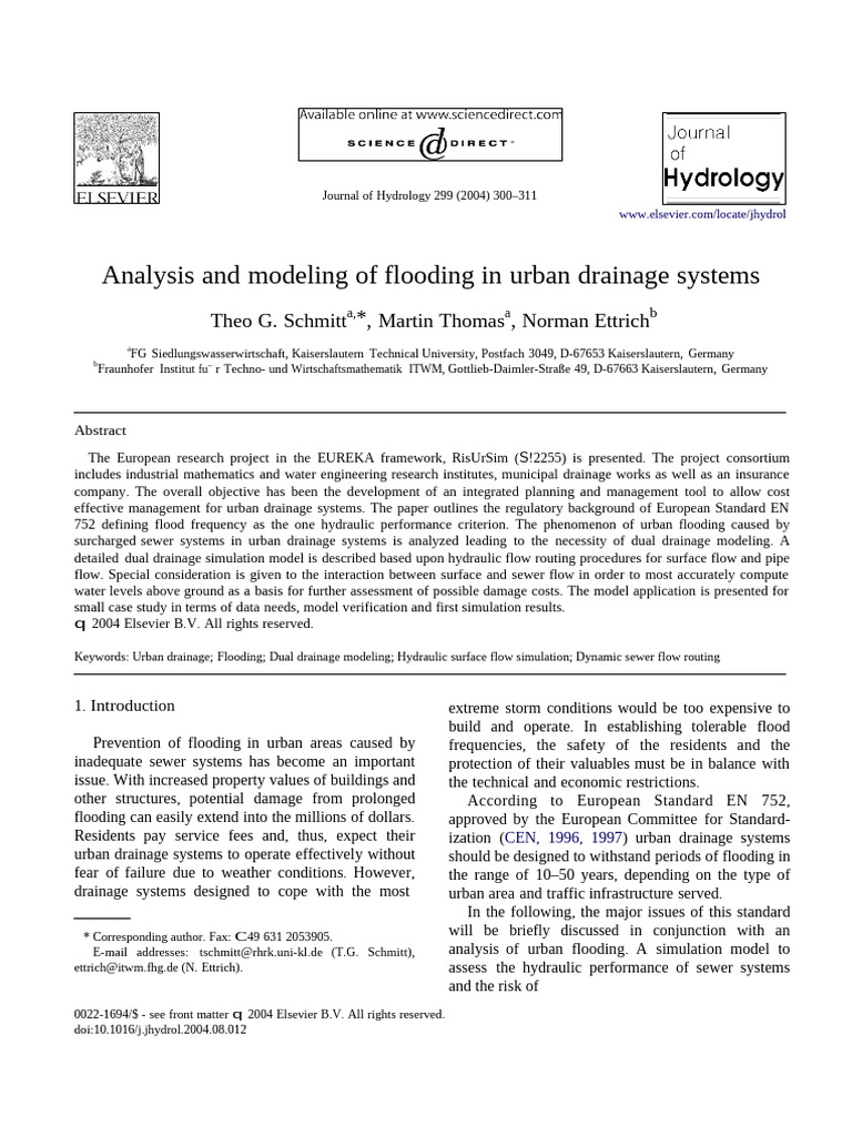 Urban Flooding Analysis and Modeling | PDF | Storm Drain | Flood