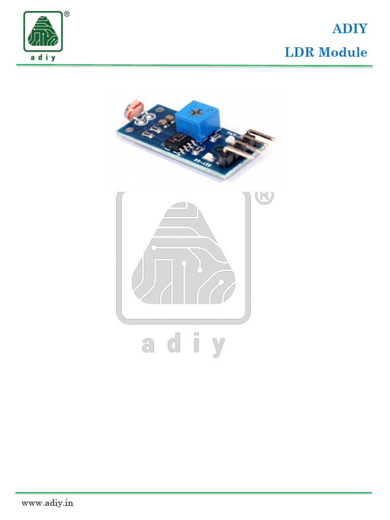 A87493 LDR Module Datasheet | PDF | Voltage | Computer Engineering