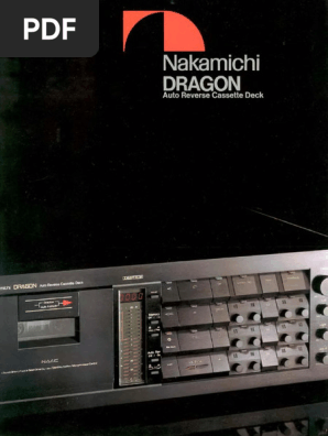 ナカミチドラゴン Nakamichi Gragon取扱説明書　サービスマニュアル ナカミチドラゴン 取扱説明書 サービスマニュアル