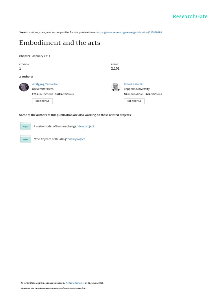 Embodiment in Art and Aesthetics | PDF | Aesthetics | Embodied Cognition