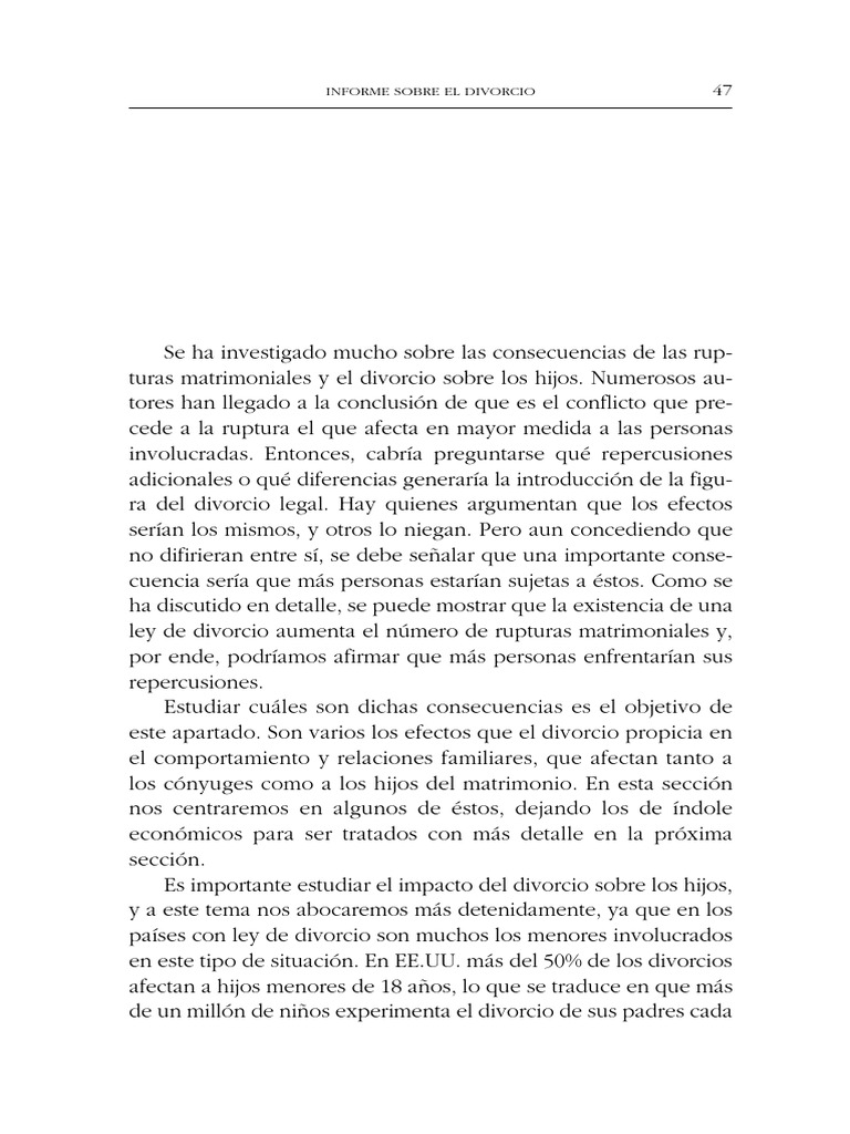 Secuelas del Divorcio en Familias | PDF | Divorcio | Familia