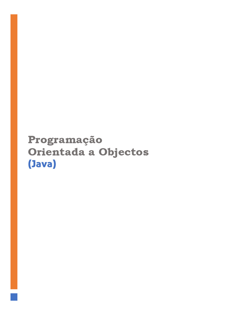 Programação Orientada a Objetos em Java | PDF | Linguagem de ...