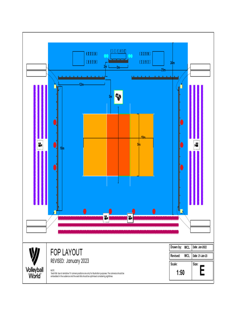 Volleyball Field of Play Layout - 2023 | PDF | Sports Rules And ...