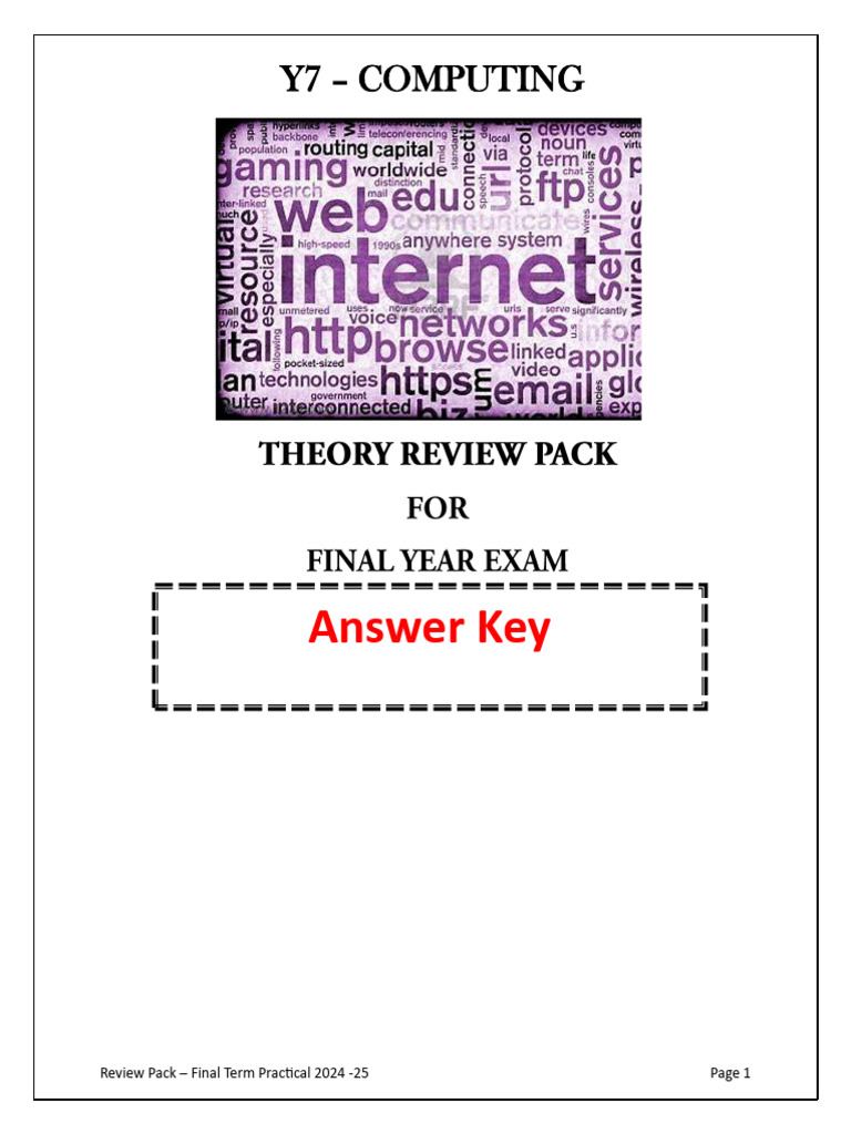 Y7 Computing Final Term Review Pack 2024 | PDF | Cellular Network | Radio