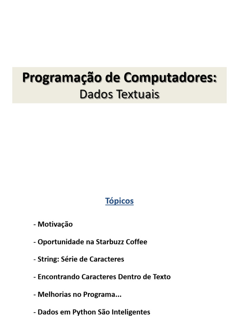 Programação de Strings em Python | PDF | Python (linguagem de ...